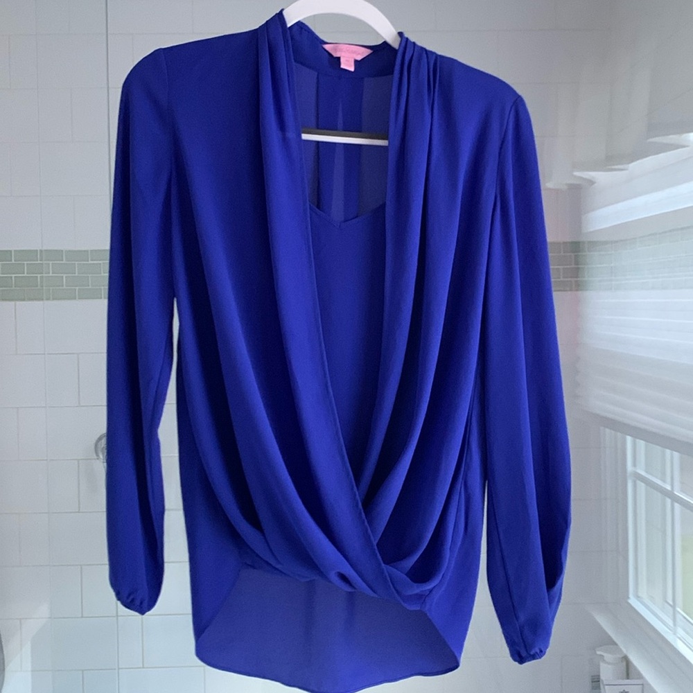 Lilly Pulitzer royal blue blouse